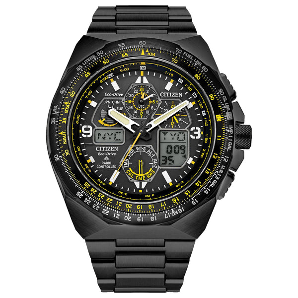 Citizen Promaster Skyhawk A-T Black Dial Black Stainless Steel Men's Watch JY8127-59E