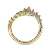 Gabriel & Co. Diamond Bypass Ring with Diamond Cut Texture LR52414Y45JJ