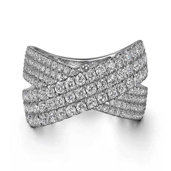Gabriel & Co. Diamond Ladies Criss Cross Ring LR52466W45JJ