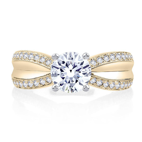 A.JAFFE Metropolitan 18K Yellow Gold Diamond Engagement Ring MES896/125
