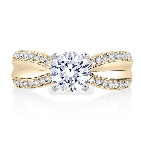 A.JAFFE Metropolitan 18K Yellow Gold Diamond Engagement Ring MES896/125