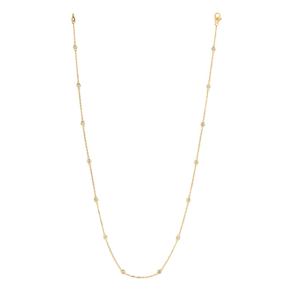14K Yellow Gold Diamond Chain Necklace N4964Y5-18