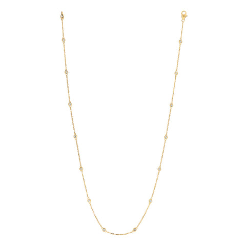 14K Yellow Gold Diamond Chain Necklace N4964Y5-18