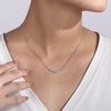 Gabriel & Co. 14K White Gold Curved Diamond Bar Necklace NK5568W45JJ