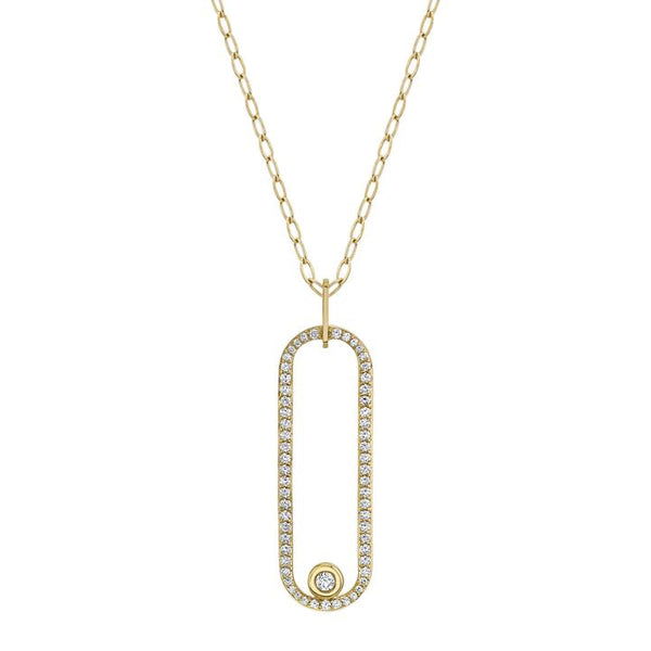 Michael M Pave Longline Link Pendant P360PV