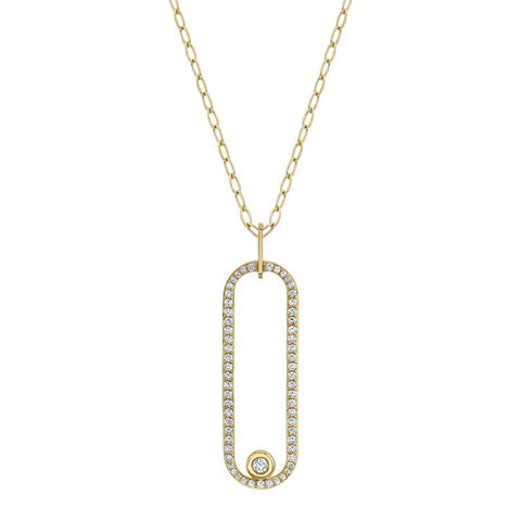 Michael M Pave Longline Link Pendant P360PV