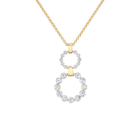 Michael M Two Ring Cloud Drop Pendant P386-S