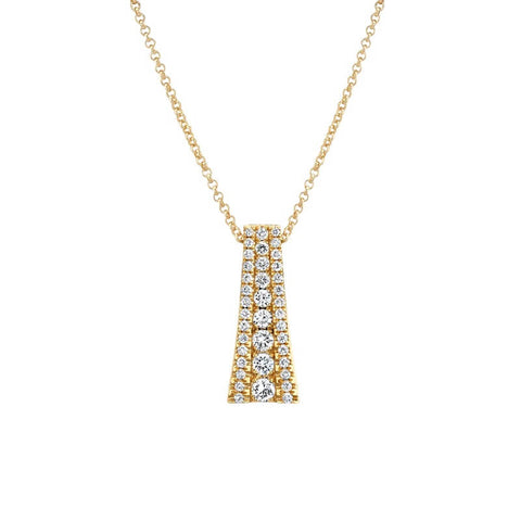 Michael M EUROPA 14K Yellow Gold Flare Pendant P398