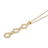 Michael M 14K Yellow Gold Pave Hex Infinity Pendant P506