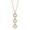 Michael M 14K Yellow Gold Pave Hex Infinity Pendant P506