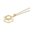 Michael M 14K Yellow Gold Hex Truss Pendant P510