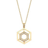 Michael M 14K Yellow Gold Hex Truss Pendant P510