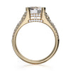 Michael M STELLA 18K Yellow Gold Round Center Diamond Engagement Ring R306-2