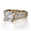 Michael M STELLA 18K Yellow Gold Round Center Diamond Engagement Ring R306-2