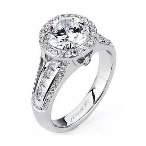Michael M 18K White Gold Diamond Engagement Ring R438-2