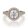 Michael M European Style Halo Diamond Engagement Ring R440-2