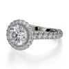 Michael M European Style Halo Diamond Engagement Ring R440-2