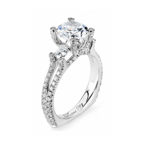 Michael M Trinity Diamond Engagement Ring R470-2