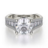 Michael M STRADA 18K White Gold Diamond Engagement Ring R480-2