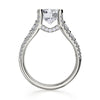 Michael M STELLA 18K White Gold Diamond Engagement Ring R513-1.5