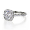 Michael M EUROPA Cushion Halo Diamond Engagement Ring R539S-1