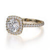 Michael M EUROPA Cushion Halo Diamond Engagement Ring R539S-1