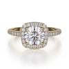 Michael M EUROPA Cushion Halo Diamond Engagement Ring R539S-1