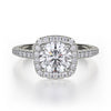 Michael M EUROPA Cushion Halo Diamond Engagement Ring R539S-1