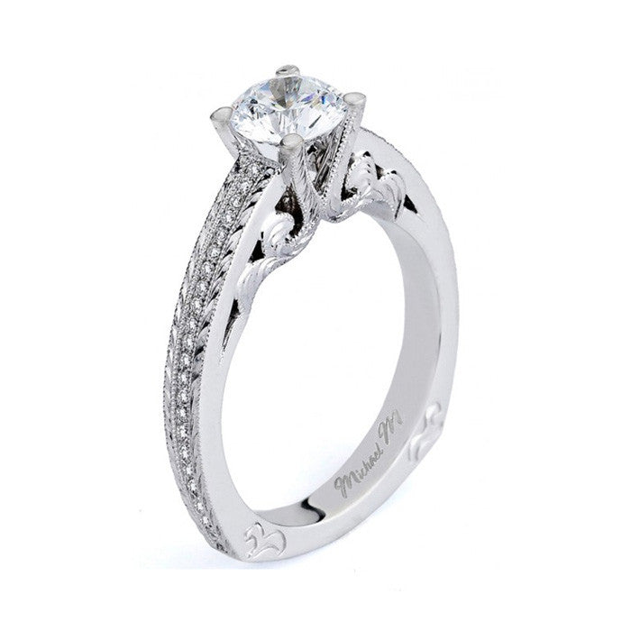Michael M 18k Yellow Gold Love Engagement Ring | Montelongo's Fine Jewelry