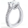 Michael M 18K White Gold Pave Engagement Ring R611-2