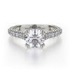 Michael M STELLA 18K White Gold Engagement Ring R655S-1