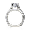 Michael M STRADA 18K White Gold Engagement Ring R656-2