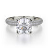 Michael M CROWN 18K White Gold Engagement Ring R702-2
