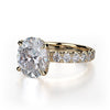 Michael M Crown Oval Center Diamond Engagement Ring R731-3