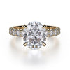 Michael M Crown Oval Center Diamond Engagement Ring R731-3