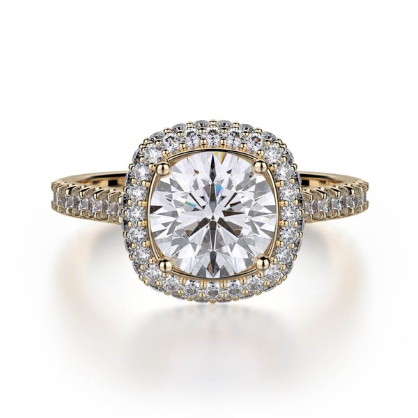 Michael M DEFINED 18K Yellow Gold Diamond Engagement Ring R737-1.5-OV