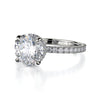 Michael M CROWN 18K White Gold Round Center Engagement Ring R745-2