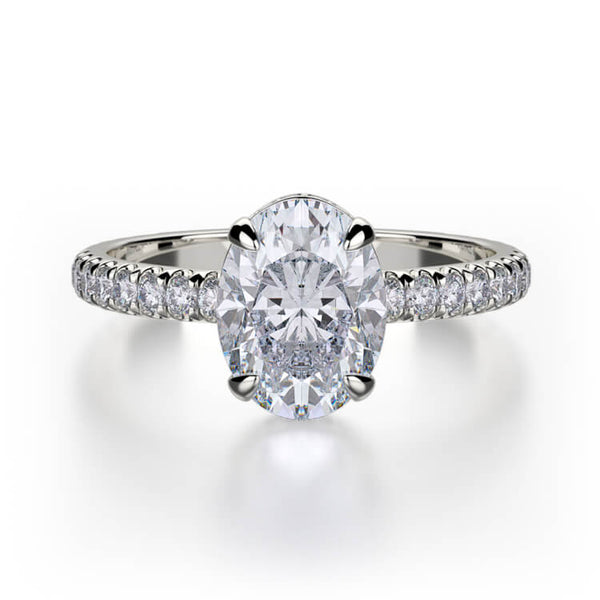 Michael M Crown Oval-Cut Diamond Solitaire R750-3-OV