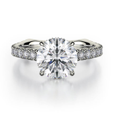 Michael M CROWN Diamond Engagement Ring R751-2