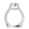 Michael M STRADA 18K White Gold Engagement Ring R757-2