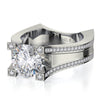 Michael M STRADA 18K White Gold Engagement Ring R757-2