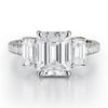 Michael M TRINITY 18K White Gold Engagement Ring R767-2.5