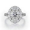 Michael M DEFINED Oval Shape Center Diamond Engagement Ring R779-2.5