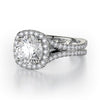 Michael M EUROPA 18K White Gold Diamond Engagement Ring R783-2