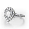 Michael M DEFINED 18K White Gold Engagement Ring R785-2