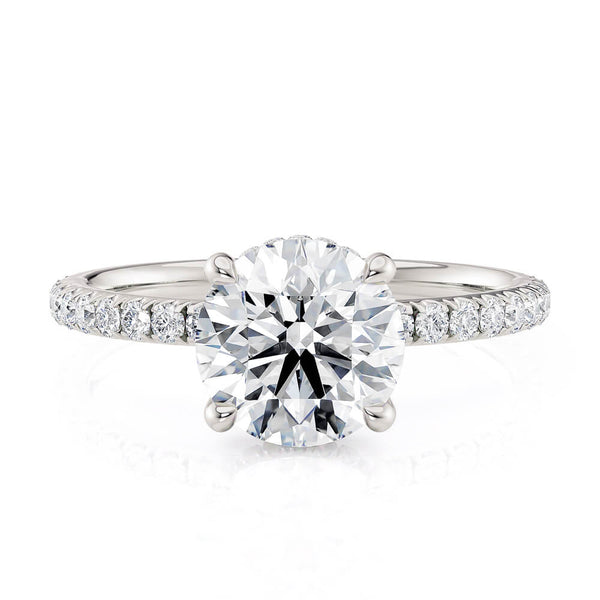 Michael M CROWN Round Center Diamond Engagement Ring R788-1.5