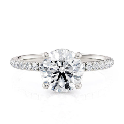 Michael M CROWN Round Center Diamond Engagement Ring R788-1.5