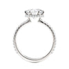 Michael M CROWN 18K White Gold Diamond Engagement Ring R789-2