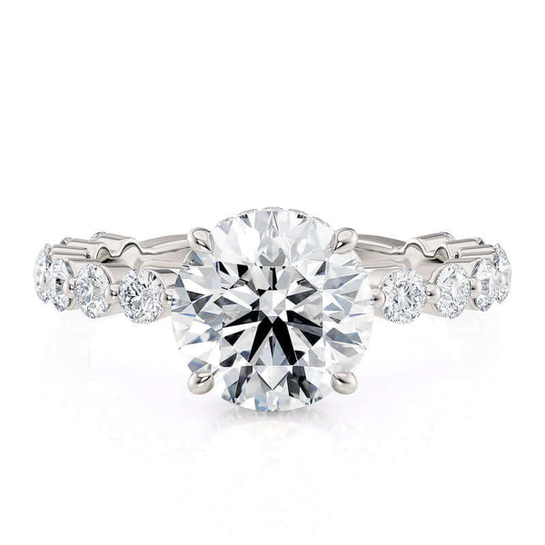 Michael M Crown Round Center Engagement Ring R790-2