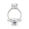 Michael M CROWN 18K White Gold Engagement Ring R799-3